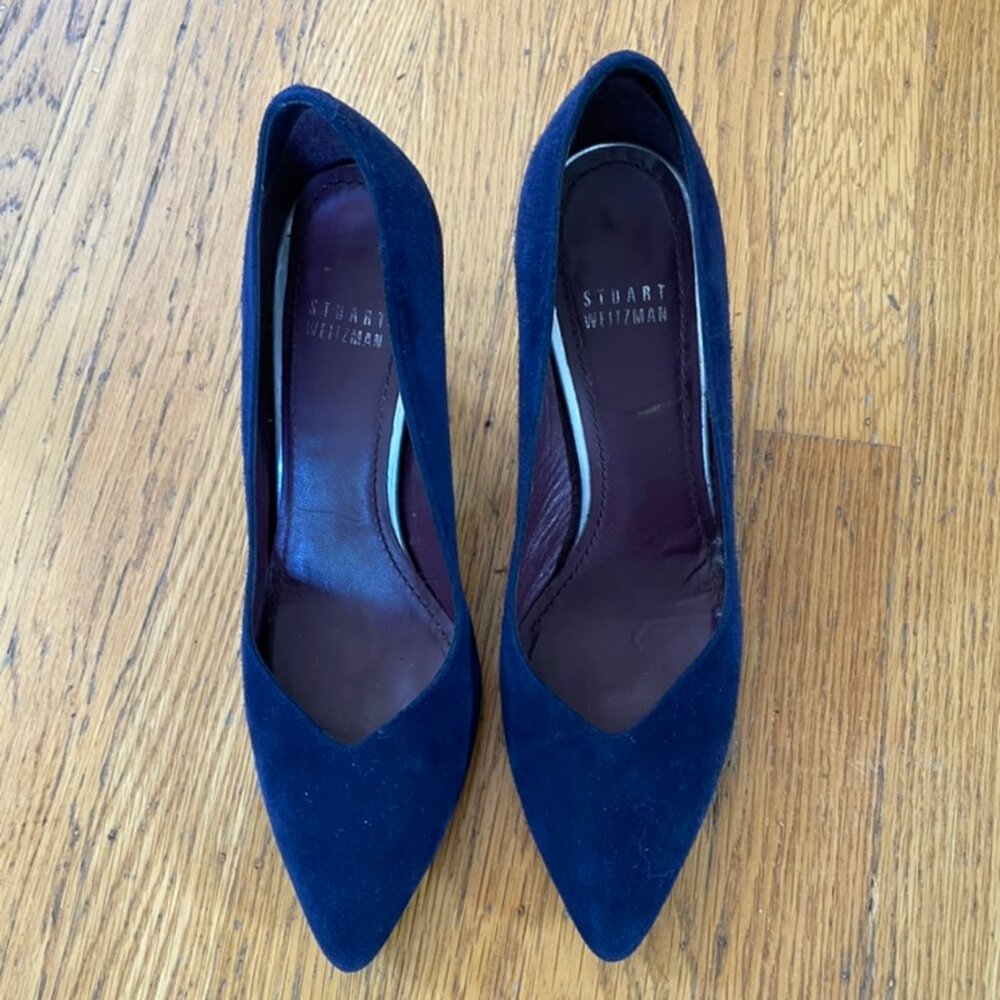 Stuart Weitzman Navy Heels - Size 7 - image 1